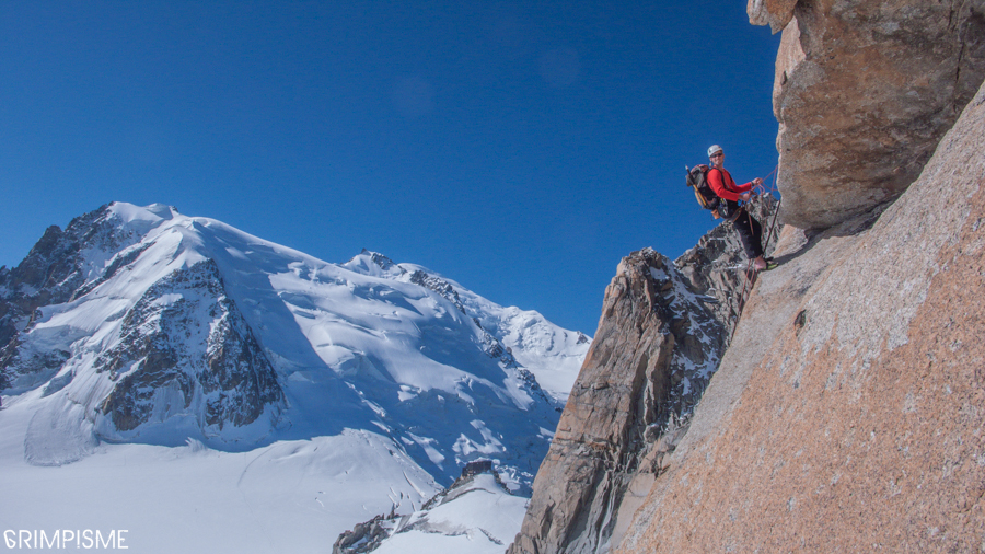 voie rebuffat aiguille du midi