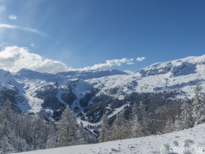 La combe de Flaine vue du col de Pierre Carré