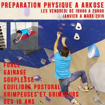 preparation physique escalade arkose