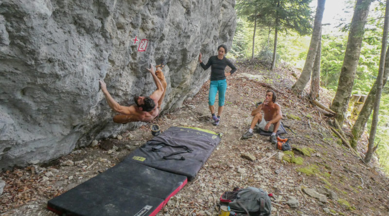 escalade traversée