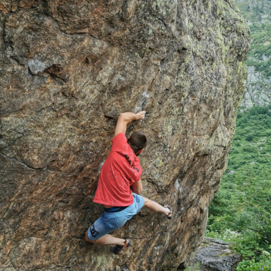 Bloc au col des Montets