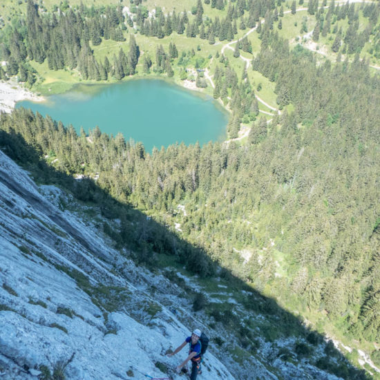 Petit Bargy, Voie des Trous par la variante à Pétiole