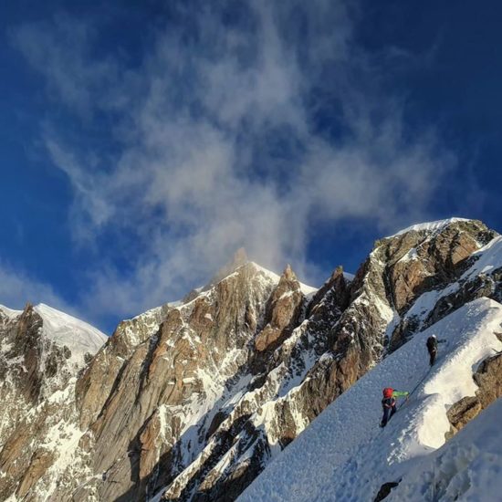 Arete Kufner, massif du Mont Blanc, Julien
