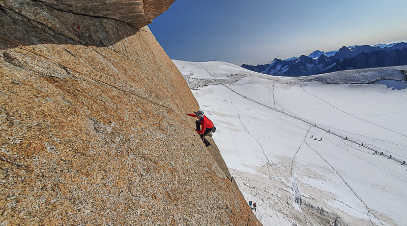 voie rebuffat aiguille du midi escalade