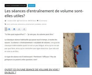 volume voie escalade entrainement