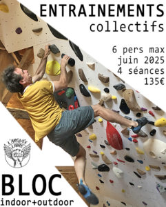 stage entrainement bloc cours collectif escalade