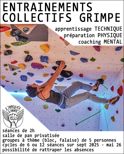 entrainement collectif escalade arquee libre