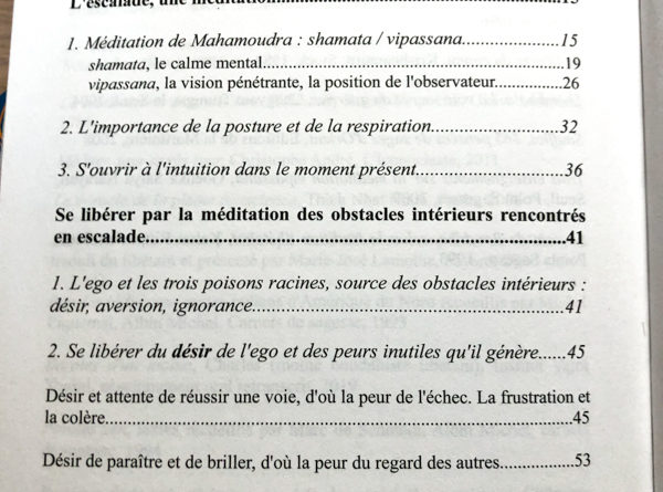 julie conton livre escalade voie meditation