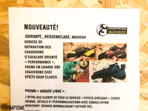 ressemelage chausson escalade
