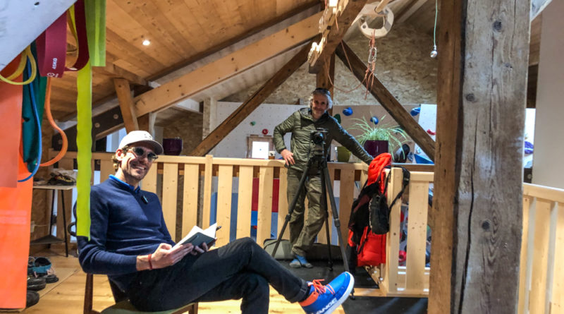 tv mountain arquée libre magland salle escalade interview