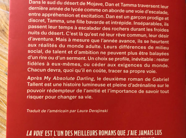 livre la voie tallent gabriel