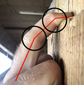 doigt arqué escalade climbing open hand